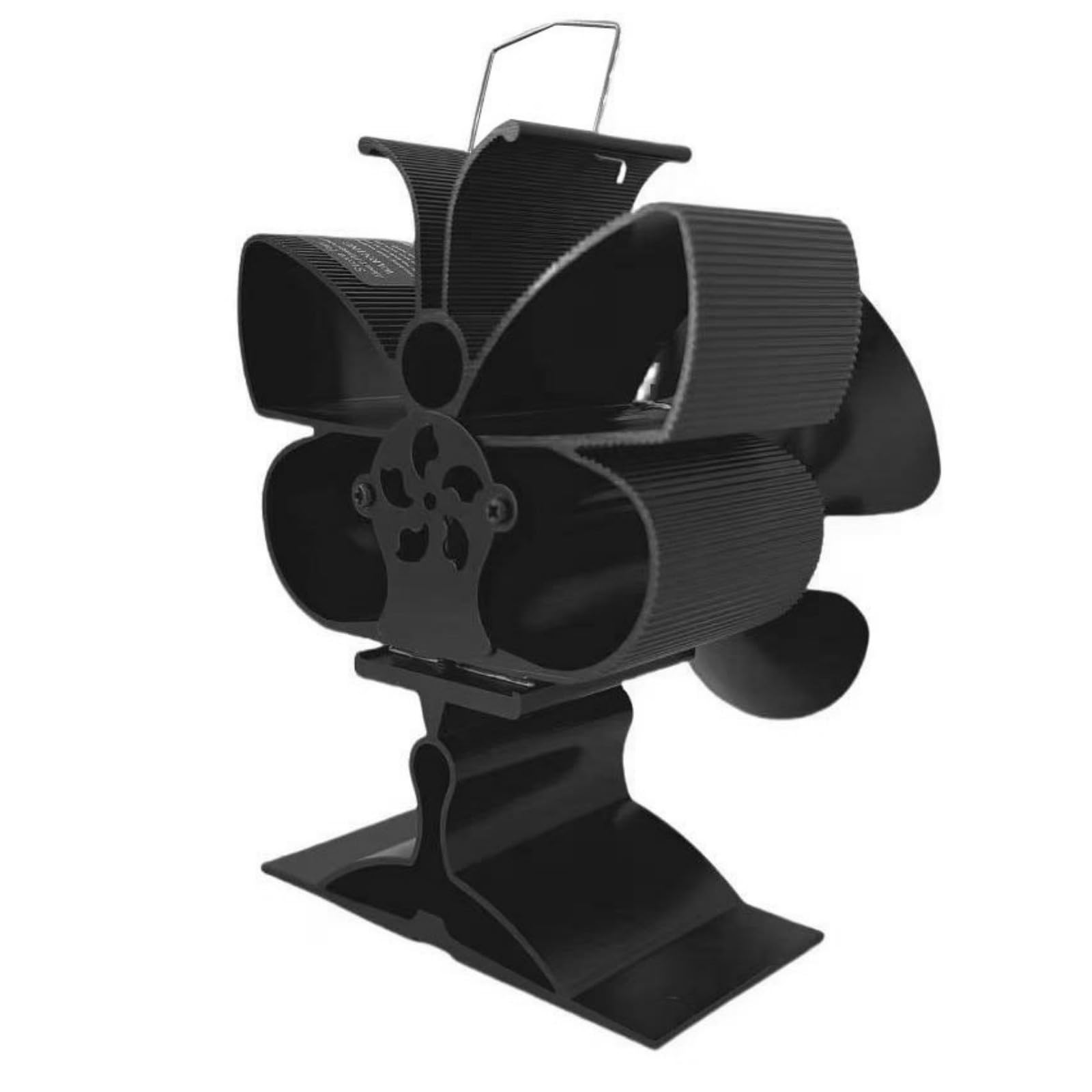 Auto-Start Firepit Ventilation Fan, 60-350°C Heat Activated Design, Aluminum Alloy Quiet Warmth Distribution Firepit Fan