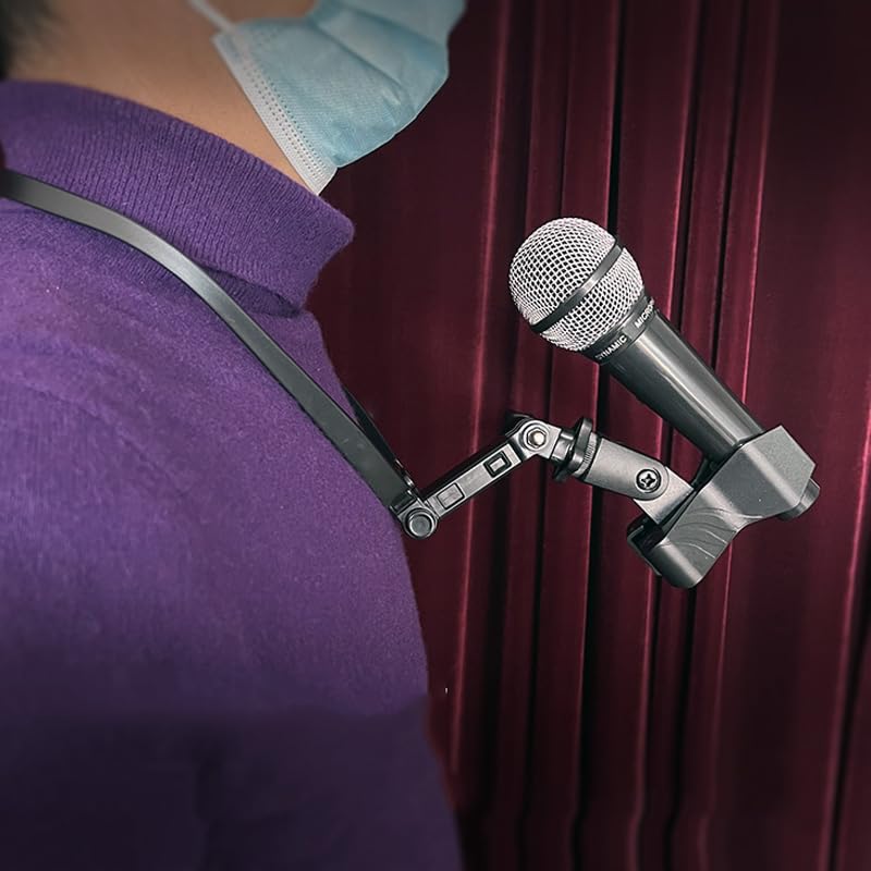Professioneller Hals Mikrofon Halter Magic Tricks Einstellbare Magier Zubehör Bühne Illusionen Gimmicks Requisiten