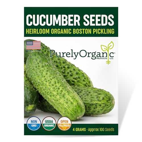 Organic Boston Pickling Cucumber Seeds - USDA Organic, Non-GMO, O...