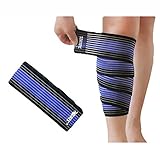 Opla3ofx Knee Brace 1Pc High Elastic Kneepad Nylon Elbow Leg Bandage Versatile Sports Safety Tape – Knee Support for Running, Basketball, Weightlifting, Gym, Workout, Sports Black + Blue