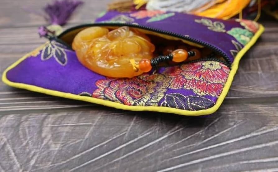 BORSE IN SETA Sacchetti per gioielli in broccato cinese VINTAGE 5x6 conf.4 BORSA1 - Italia