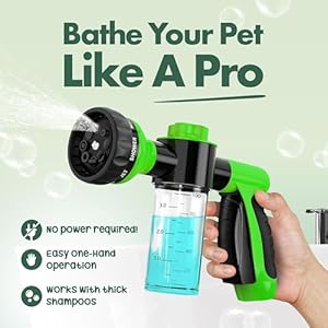 Soap  shampoo dispenser for pet wash and garden hose sprayer nozzle   cucciolini doodles