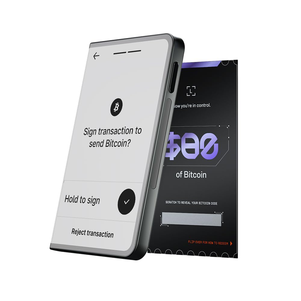 Ledger STAX con BTC - Signer di Fascia Alta con Touchscreen per la Gestione sicura di criptovalute - diversifica e arricchisci Il Tuo Patrimonio con Stile usando l'app Wallet