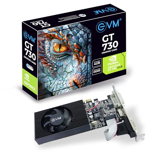 Image of EVM 4GB Nvidia GeForce GT730 Graphics Card - DDR3 - VGA, HDMI, DVI Outputs - High-Resolution 1920x1080 - Heat Sink with Fan - PCIe 2.0 Support - 3 Years Warranty (EVM-GT730)