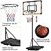 Topeakmart Adjustable Basketball Hoop Net Stand System Portable Basketball Goals Set with 28'' Width PVC Backboard & 2 Wheels for Youth