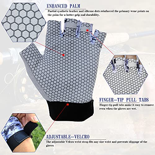 Drasry Uv Fishing Gloves Fingerless Sun Protection Men Women Upf50+Spf For Fishing Kayaking Paddling Hiking Sailing Rowing Driving Canoeing Glove (White, S) #TOP1