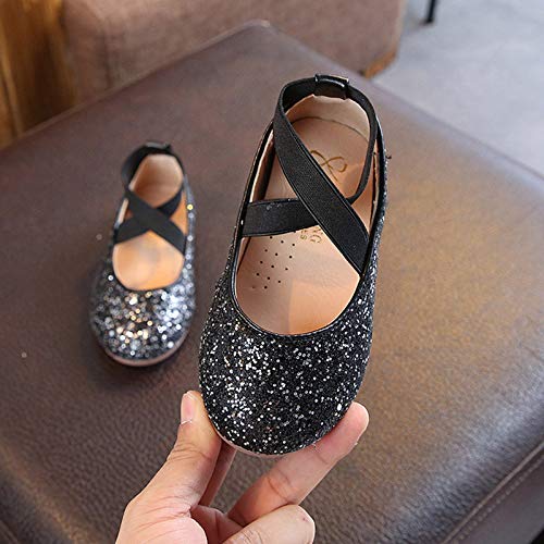 Toddler Girls Dress Glitter Princess Ballet Flat Little/Big Kids Mary Jane Ballerina Party Wedding Shoes4