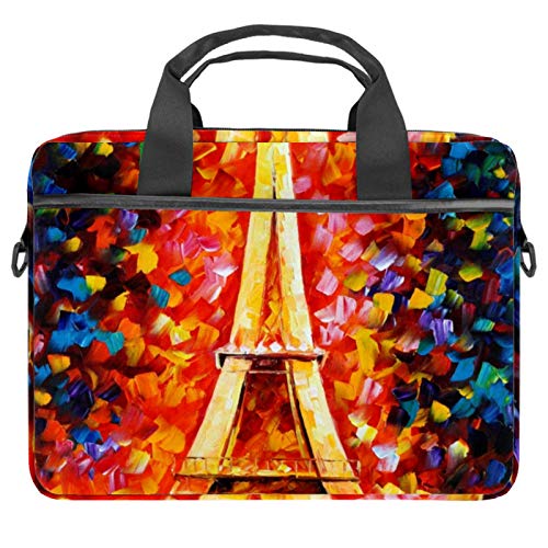 Preisvergleich Produktbild Laptoptasche mit Griff, Motiv: Eiffelturm, bunt