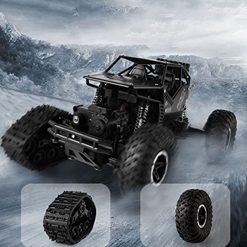 1:14 Scale Remote Control Car, 2.4GHz Four-Wheel Drive Dual Motors, LED Headlight Rock Crawler, All Terrains Electric Toy Off Road RC Monster Vehicle Car for Boys and Adults Gift