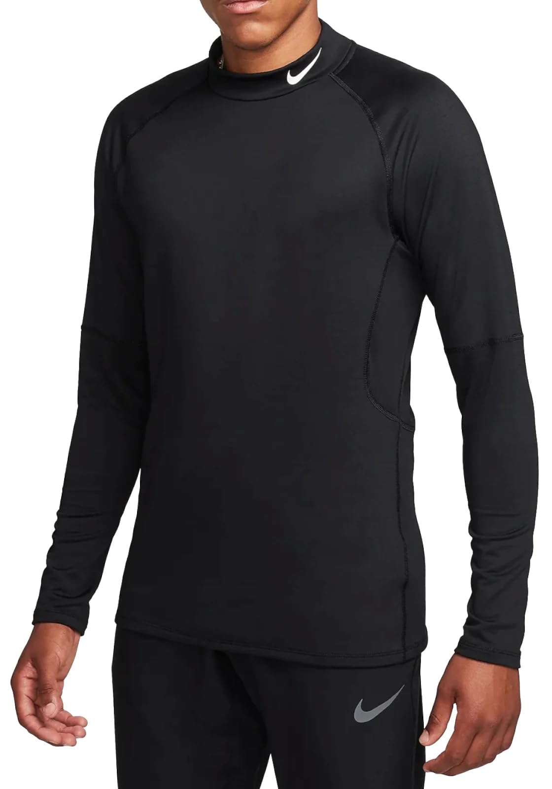 NIKE M NP Top Warm LS Mock Camiseta de Manga Larga para Hombre