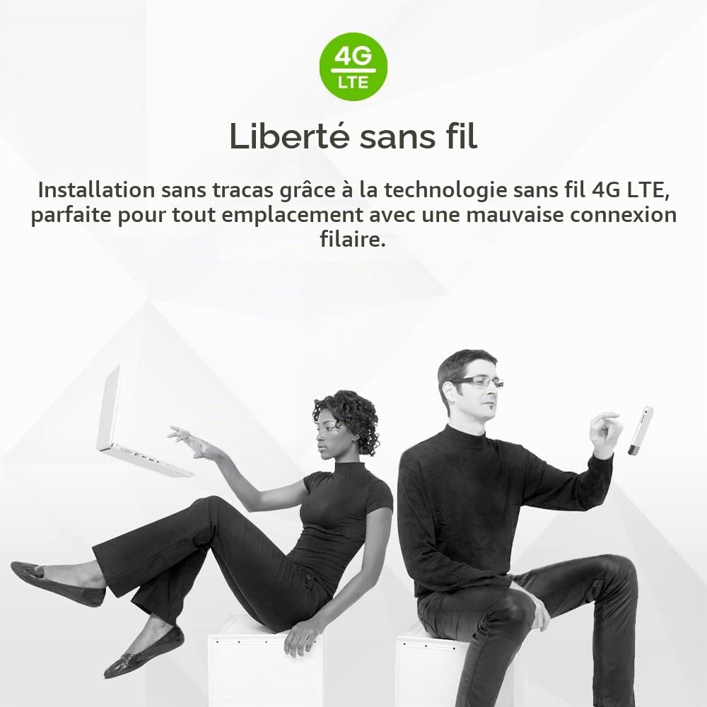 Zyxel 4G LTE-A Indoor WiFi Router | Partage du WiFi bi-Bande avec 64 appareils | Prise en Charge de la VoIP/Volte | Déverrouillé | Aucune Configuration requise [LTE5398-M904]