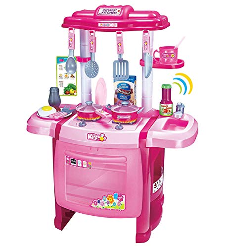 Mozlly Jumbo Cook Electronic Complete Kitchen Playset, 24.5" Toddler Cooking Toys Kids Oven