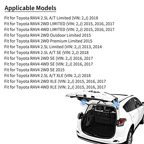 6891009010 6892009010 Electric Tailgate Liftgate Shocks Struts Compatible With 2013-2016 Toyota Rav4 2.5L Rear Hatch Trunk Power Lift Support #TOP1