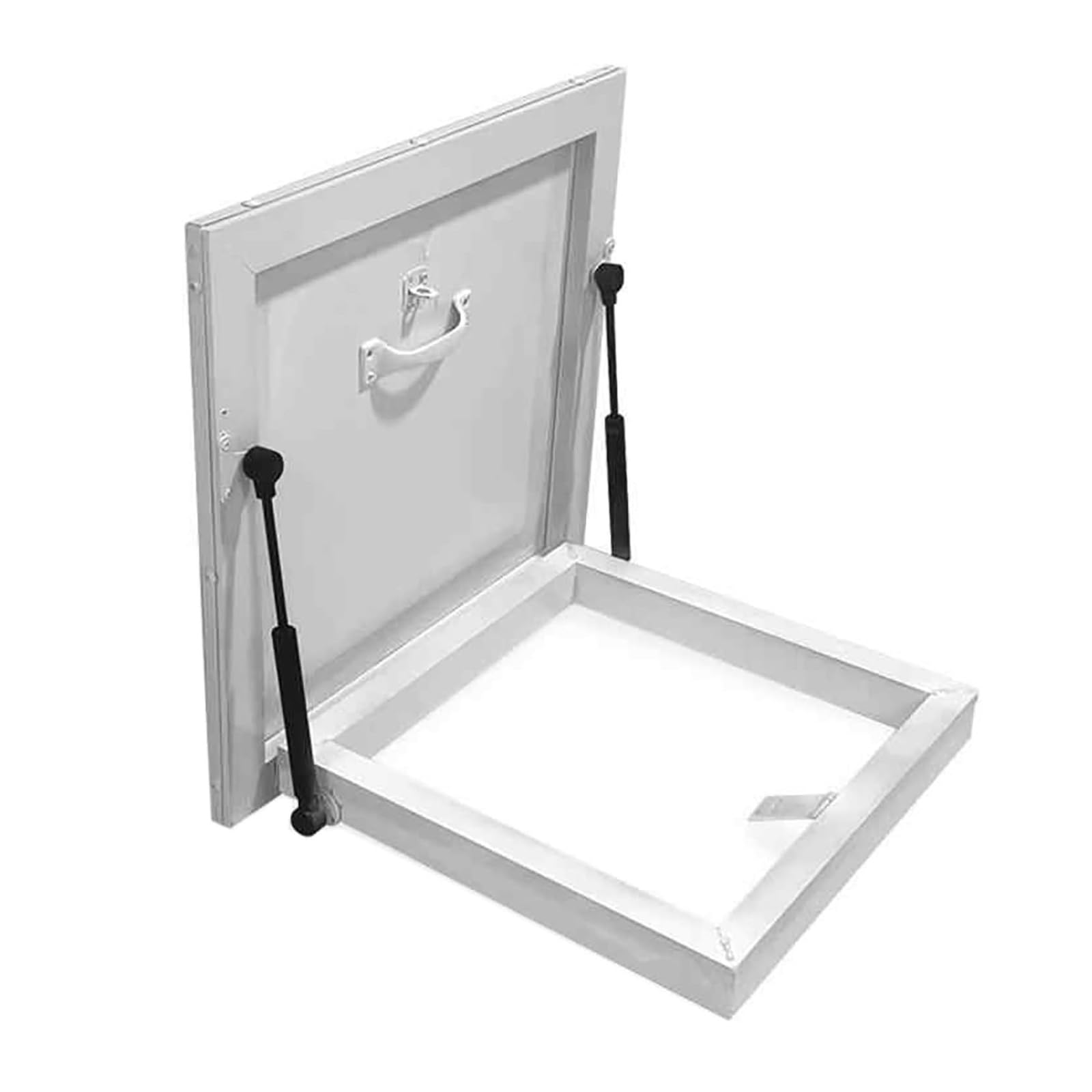 Wlh Alexanders One Color Galvanized Steel Roof Access Hatch Heavy Duty Attic Door With Aluminum Alloy Frame Waterproof Skylight Roof Window Loft Hatch(95 * 95Cm)