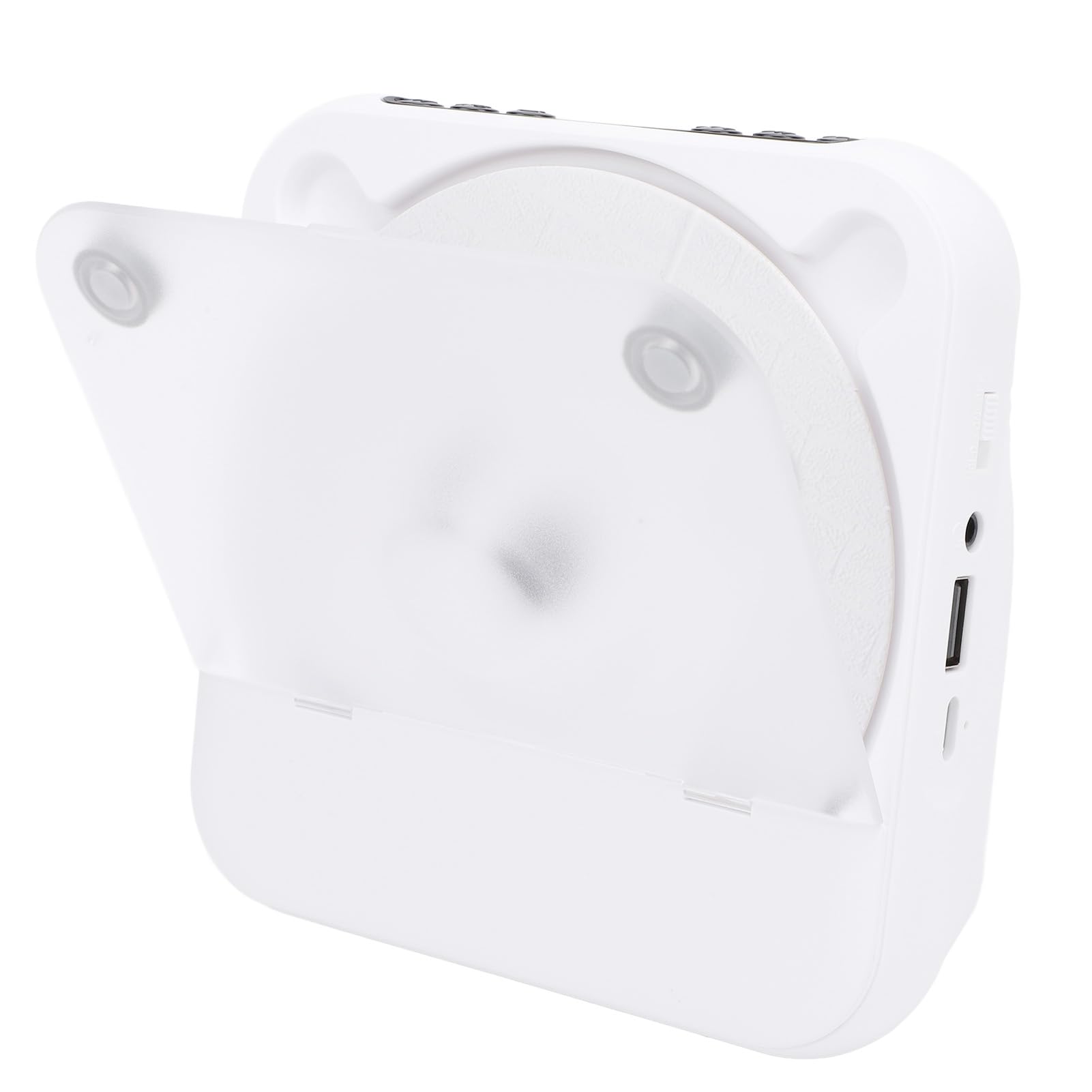 KUIDAMOS Lettore CD Portatile Bluetooth con Telecomando per la Riproduzione Domestica di più Dischi Design Elegante Batteria da 2000 MAh (Bianco)