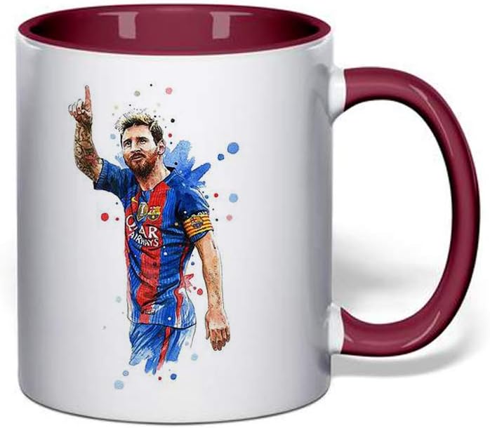 Dubiz Coffee Mug Leonel Messi/Barcelona art - Maroon