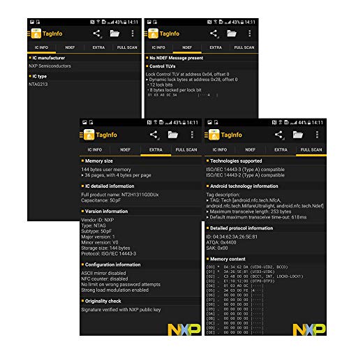 Fongwah NXP Ntag 213 Chip RFID NFC Carta