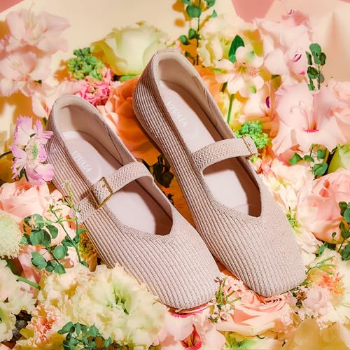 Image of VIVAIA Women's Margot Mary Jane Square-Toe Ballet Flats