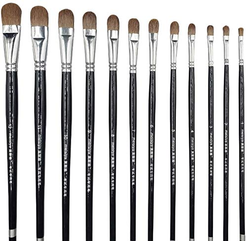 SMQHH Artist Paint Brush Set of 12 - Painting Brushes Kit Adults Fabulous for Canvas Watercolor & Fabric - for Beginners and Professionals - Great for Water Oil or Acrylic Painting