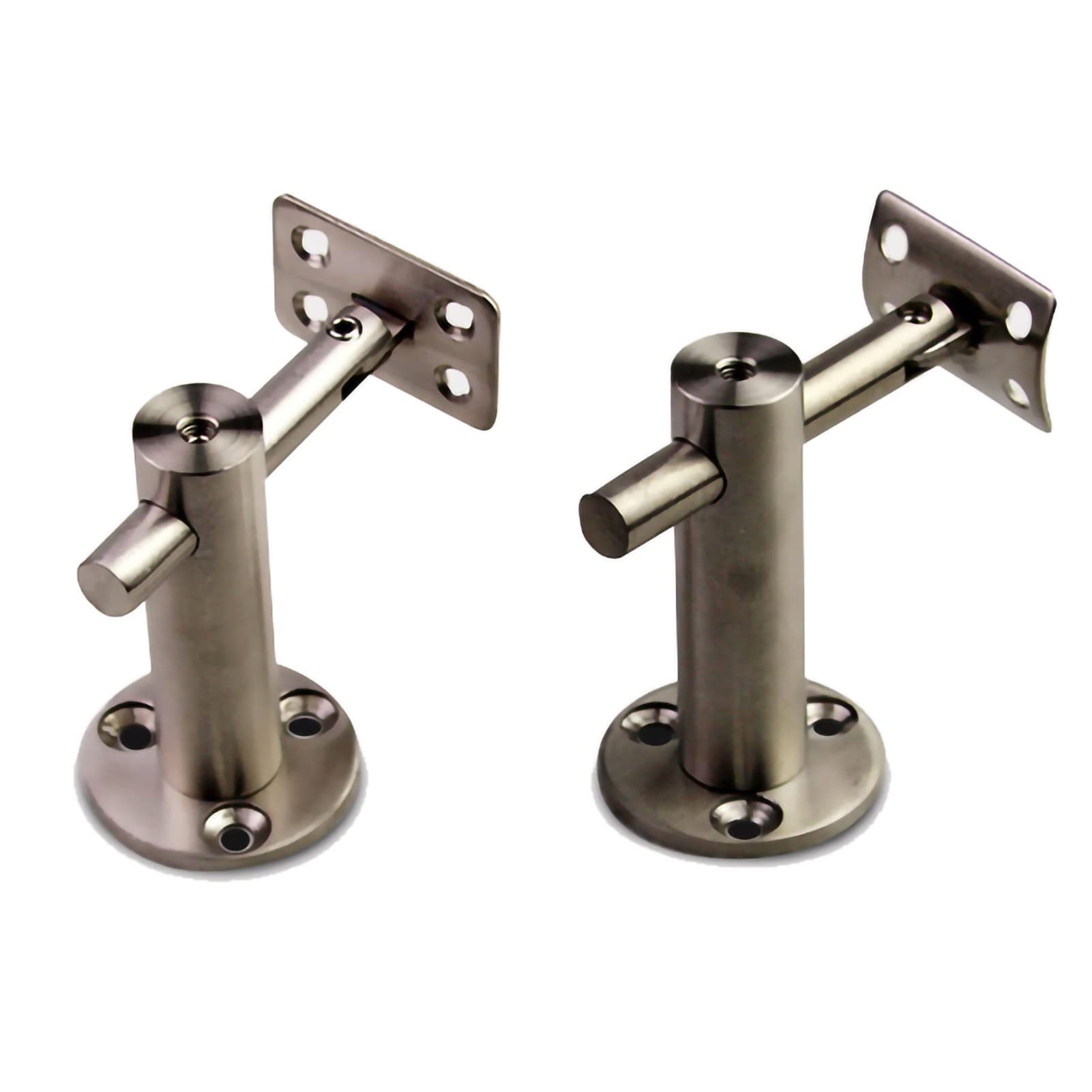 Support rampe escalier acier inoxydable plat quincaillerie 80mm
