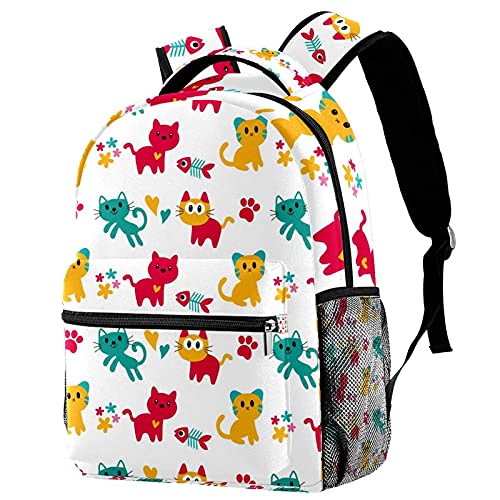 Sac à dos d'écolier décontracté multicolore avec compartiment ordinateur portable