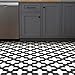 FloorPops FP3308 Nordic Peel & Stick Floor Tiles, Black