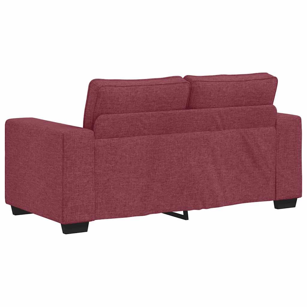 2-częściowy zestaw mebli z poduszkami, czerwone wino, tapicerowane meble do salonu, pokoju gościnnego, lounge, w zestawie 2-osobowa i 3-osobowa sofa, wygodna sofa narożna, meble relaksacyjne