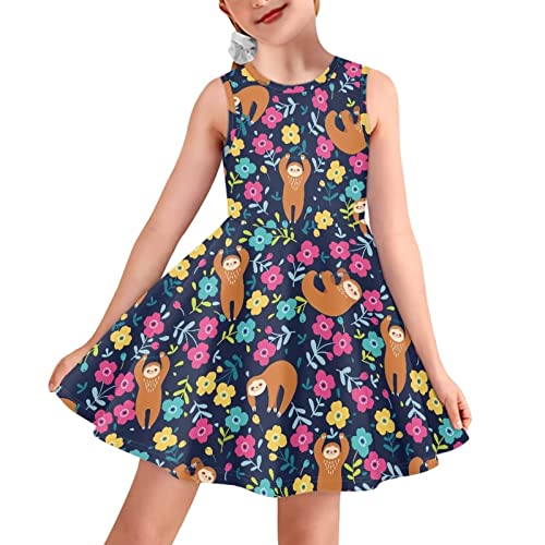 Renewold Summer Girls Casual Dresses Girls Dresses Girls Sleeveless Dresses Girls Swing Twirl Dress