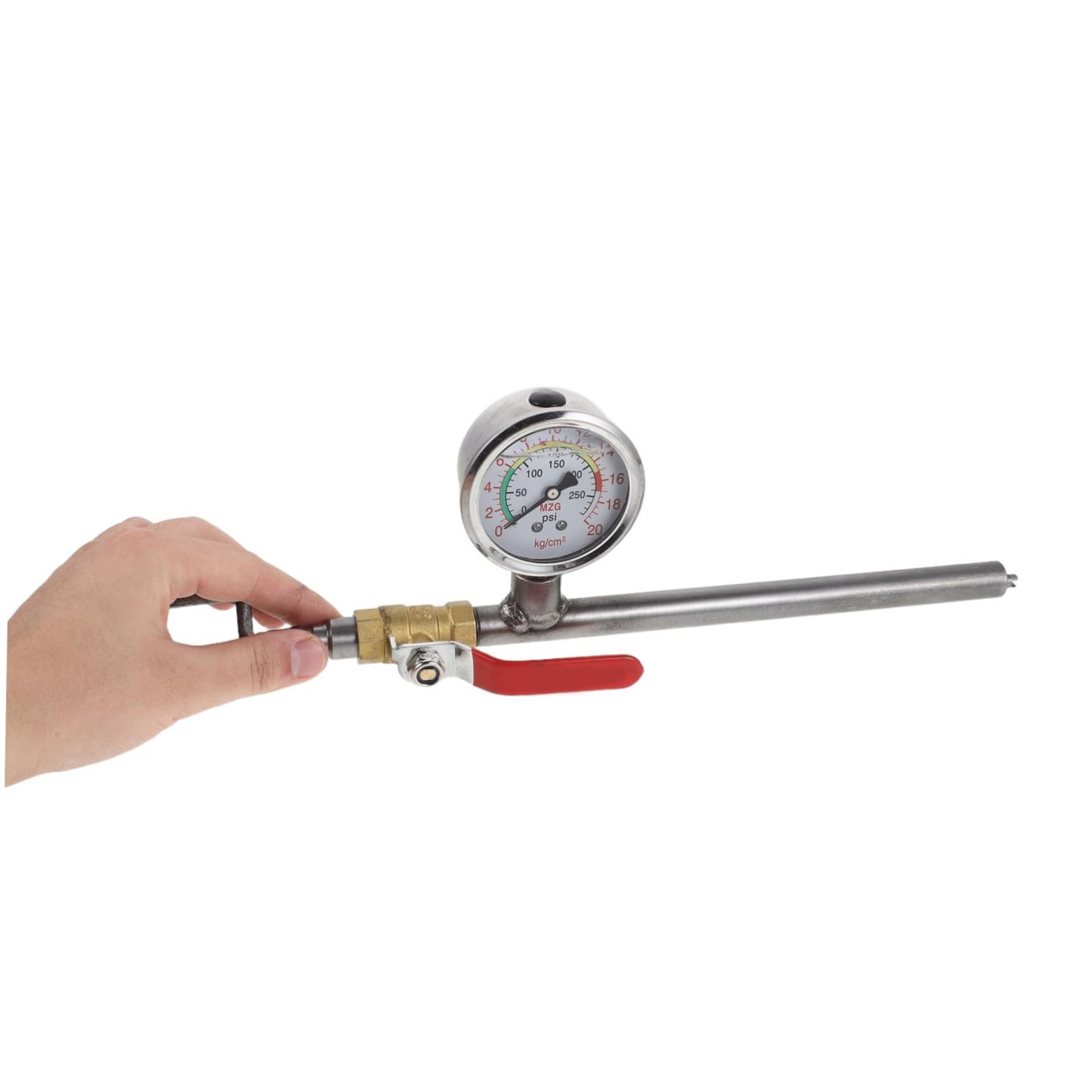 Reifendruckmesser Hohe Druckbeständigkeit mit Aufblasstange aus Metall und Schnelle Aufpumpfunktion für Schwere Baumaschinen und Lkw für Tägliche Reifenwartung