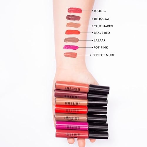 Miniatura 8 de Lord & Berry Lápiz labial líquido semimate atemporal, a prueba de besos, ultra ligero y delgado, cobertura para labios suaves y nutridos, lápiz