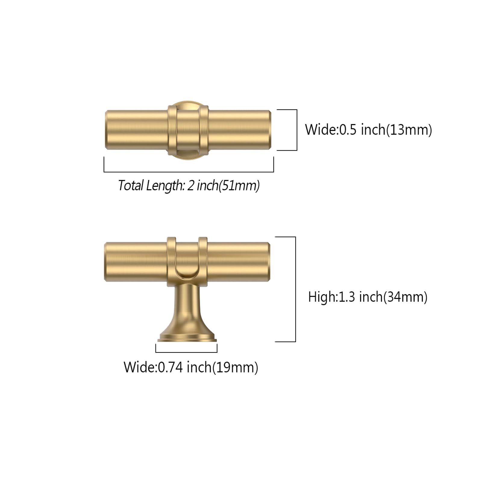 Champagne Bronze Cabinet Knobs - 10 Pack -2