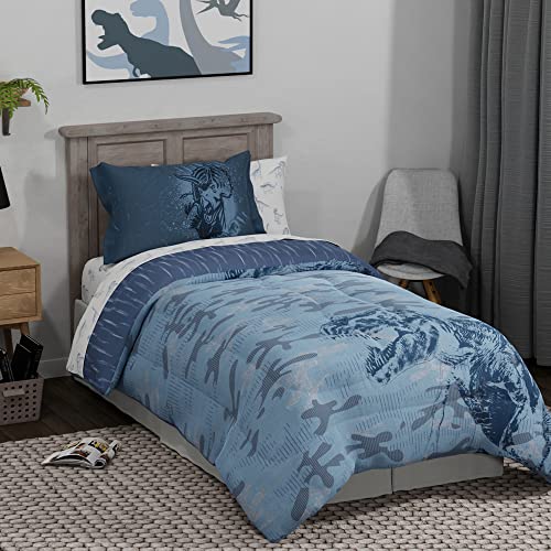 Franco Jurassic World Kids Luxury Bedding Super Soft Premium Comforter With Sham, 3 Piece Full/Queen Size, 100% Cotton Cover (Official Universal Product) #TOP5