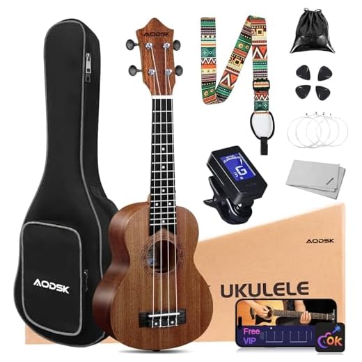 AODSK Soprano Ukulele Kit (21-inch) for Beginners