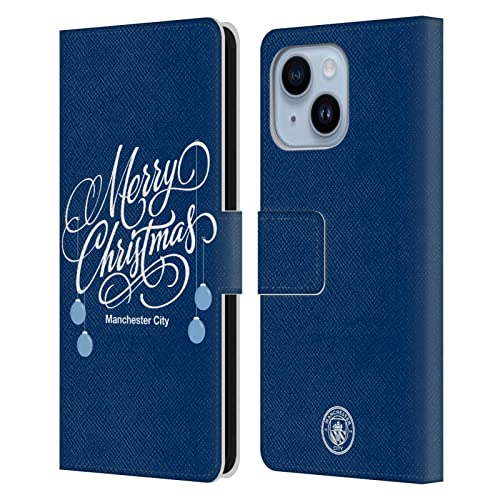 Étui Manchester City pour iPhone 14 Plus coque portefeuille en cuir