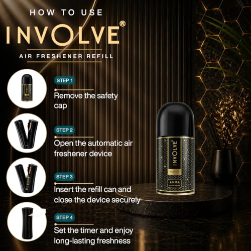 Image of Involve Luxe Combo - Aqua Cool, Festiva & Urban Fresh - Pack 3 | Automatic Room Fresheners Refill | 2200 Sprays Guaranteed | Lasts up to 60 days (225ml * 3) | Home Fresheners | Long Lasting Fragrance