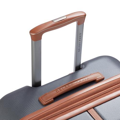 Image of DELSEY PARIS Lucette 66 cms Medium Check-in ABS /Polycarbonate Hard Sided 8 Wheels and Expandable Spinner Suitcase /Trolley Bag for Travel with TSA Lock- Anthracite