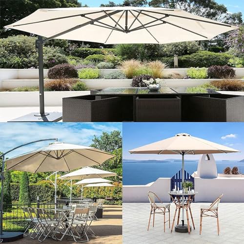 Copertura di ricambio per ombrellone da giardino, 2 m, 2,7 m, 3 m, resistente ai raggi UV, per esterni, per ombrellone da giardino a sbalzo, con 6 o 8 bracci