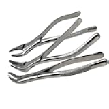 HTI Heavy Duty Dental Extracting Extraction Forceps #150+151+23 - Apical Forceps, Cowhorn Forceps, Lower Molars, Stainless Steel Instruments - Set of 3