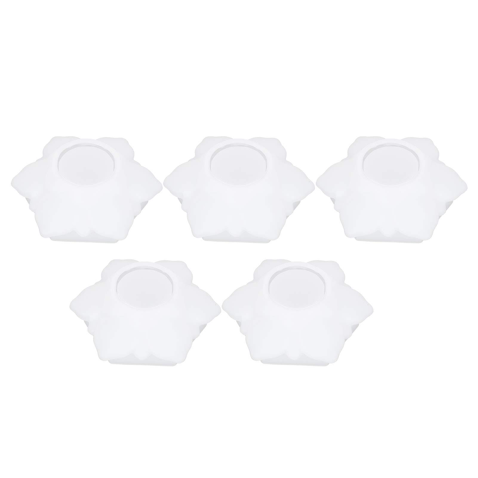 Respicefinem 5Pcs Crystal Silicone Flower Drop Mold Ideal for DIY Handmade Soap Decoration and Craft Accessories Environmentally Friendly Non Soft Reusable and Durable