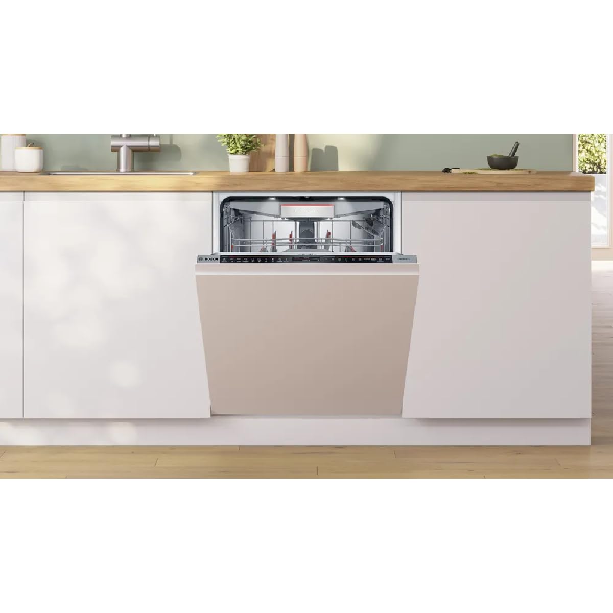 Bosch SMD8TCX04E, serie 8, Smart lavastoviglie completamente integrata 60 cm, cassetto portaposate, lavastoviglie Made in Germany, essiccazione zeolite, pulizia forte, molto silenziosa, Rackmatic
