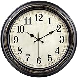 45Min 12 Inches Retro Wall Clock, Silent Non Ticking Battery Operated Movement, Decor for Home/Wall