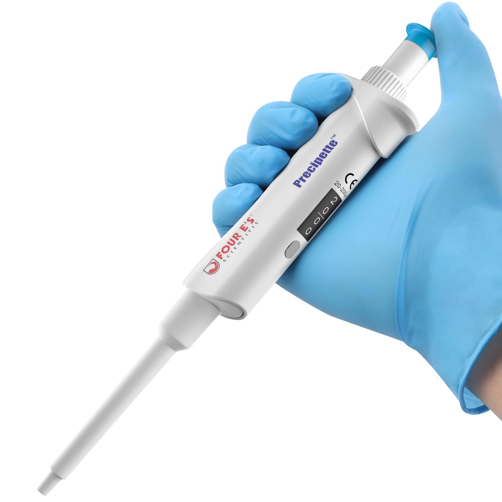Mikropipette 20-200μl – Labor-Ein-Kanal-Pipette Hochpräzise, Mikropipette mit Einstellbarem Volumen, Unterer Teil Autoklavierbar