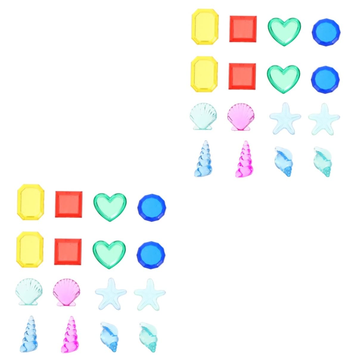 Toyvian 64 pcs Children Underwater Interesting Favor Wear-resistant Interactive Dive Treasure Summer Home Pool Shop Birthday Gem Diamond Plastic Chest Plaything Pirate Accessory Water