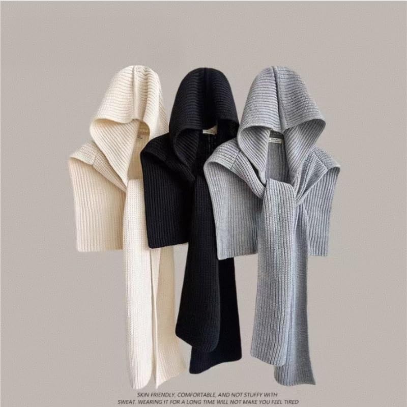 Purpose Nylon Knitted Hat Scarf for Women Paired with Shawl Hats