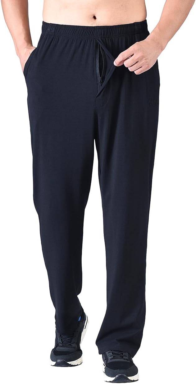 Zoulee Men's Summer Casual Zipper Fly Closure Jogger Sweatpants Quick-Drying Pants - Image 6