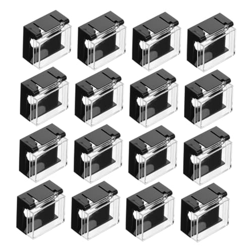 jojofuny Button Cover Set 16mm Hole Transparent Plastic Switch Button Protectors Push to Start Covers