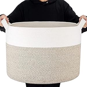 Little Story Cotton Rope Diaper Caddy, Foldable And Portable Organizer, Nursery, New Born Baby Nappy Diaper Toy Books…