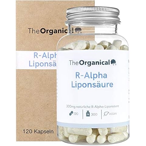 TheOrganical® R-Alpha Liponsäure | 300 mg pro Kapsel | 120 Kapseln | natürlicher R Alpha Liponsäure | Hergestellt in Hamburg | Volle Wirkung Cover