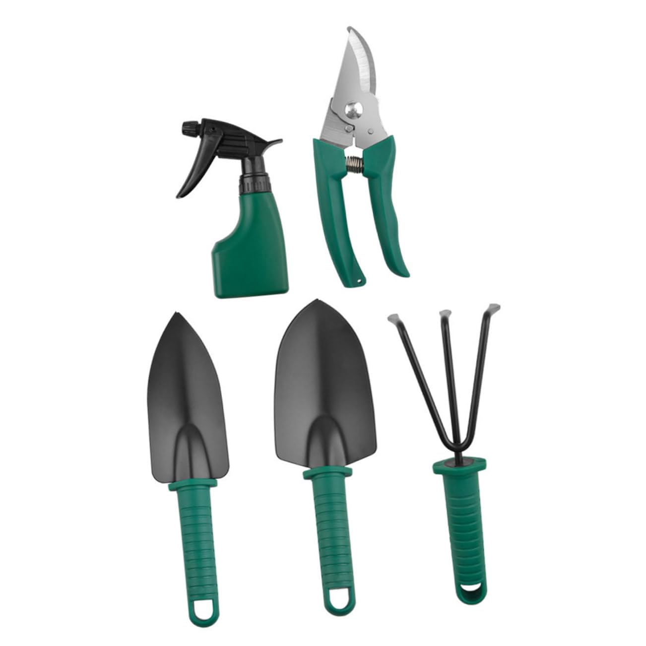Set di Attrezzi da Giardino in Metallo Inossidabile con Custodia, Strumenti Resistenti per Coltivazione di Piante e Verdure, Attrezzatura Giardinaggio Portatile