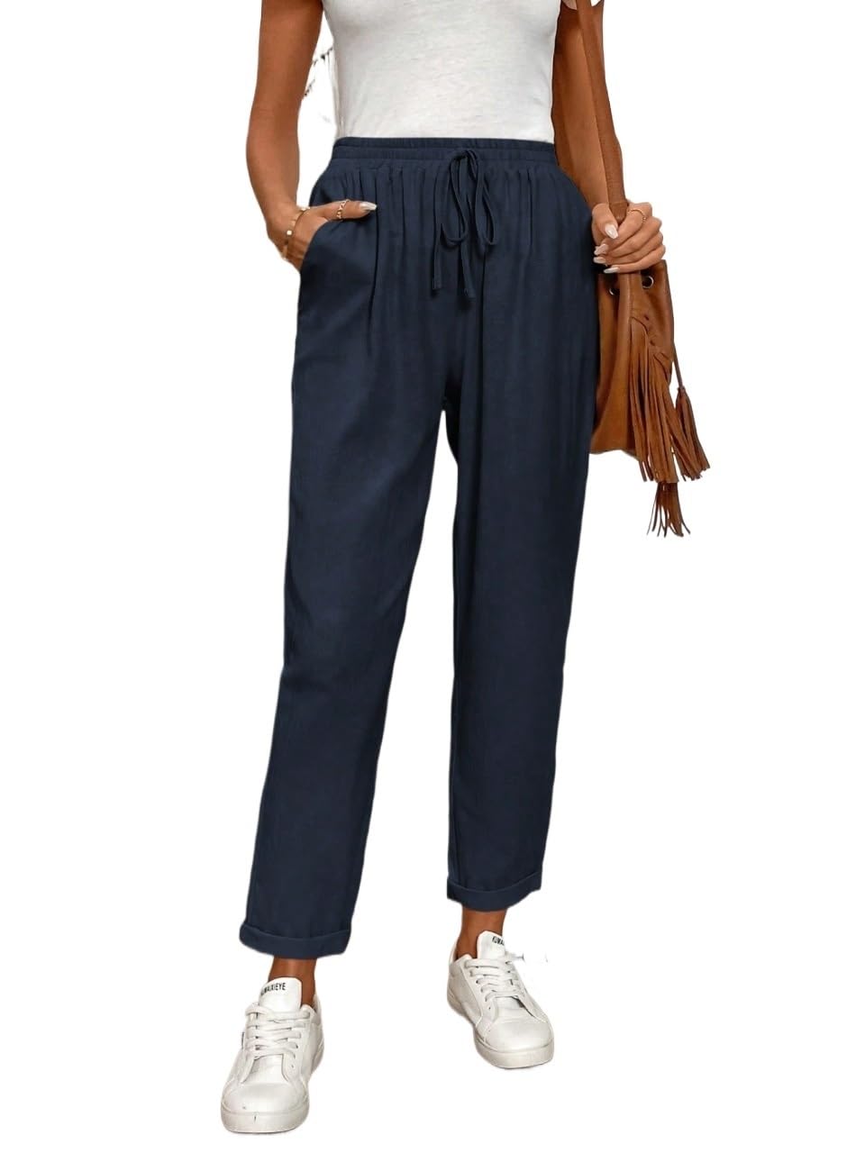 RAISER Womens Business Work Casual Pants Womens Solid Color Long Pants